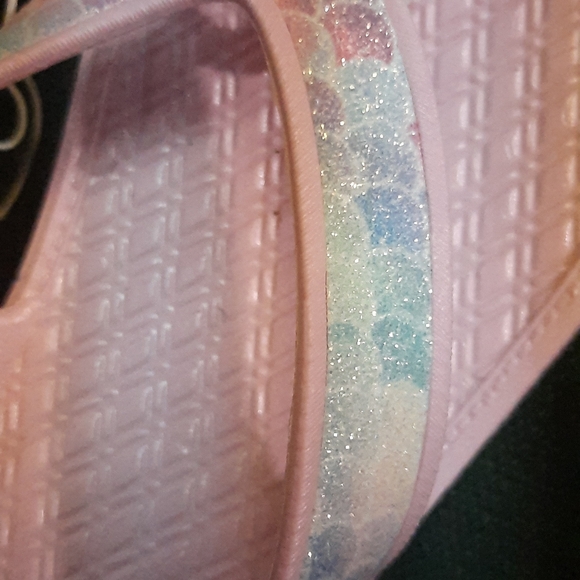 Girls mermaid flip flops! NWT! SZ..L 1/2 - Picture 5 of 6